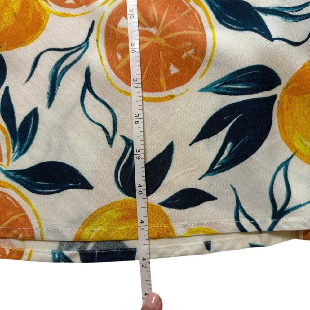 Seven Wonders Citrus Print Marilla Midi Dress Tie Strap Sundress Size XL NWT - Picture 12 of 14